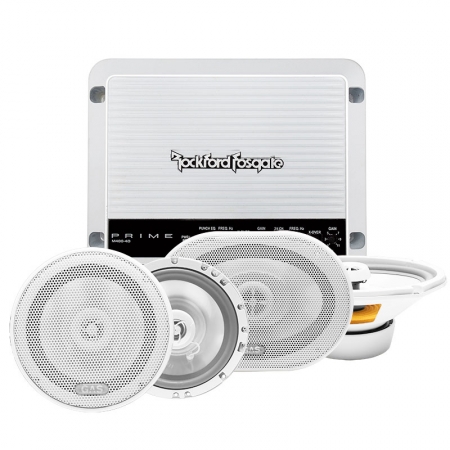 2par GAS Marine-högtalare & Rockford Fosgate M400-4D Marinförstärkare i gruppen Bilstereo / Marine / Marinepakke hos BRL (SETM4004DPKT1)