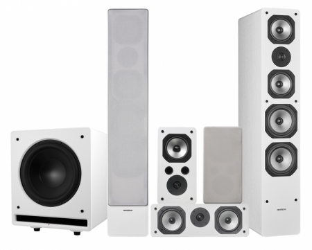 Dynavoice Challenger M-65 EX v4 högtalarpaket 5.1 med CSB-V12, vit i gruppen Pakkeløsninger / Pakker til hjemmet / Højttalerpakker hos BRL (SETM65EXPKT2)