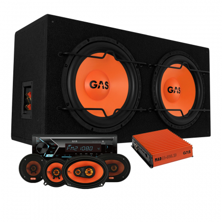 GAS MAD B1-212 med GMA152, MAD X1-högtalare & slutsteg i gruppen Pakkeløsninger / Pakker til bilen / Komplett Pakke hos BRL Electronics (SETMADB1212PKT9)