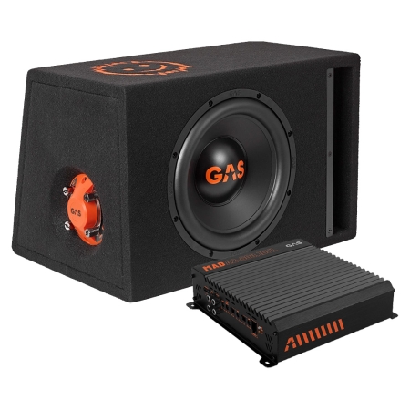 GAS MAD B2-110V 1x10 tommer & MAD A2-600.1DFL, baspakke i gruppen Pakkeløsninger / Pakker til bilen / Baspakke hos BRL (SETMADB2110VPKT1)