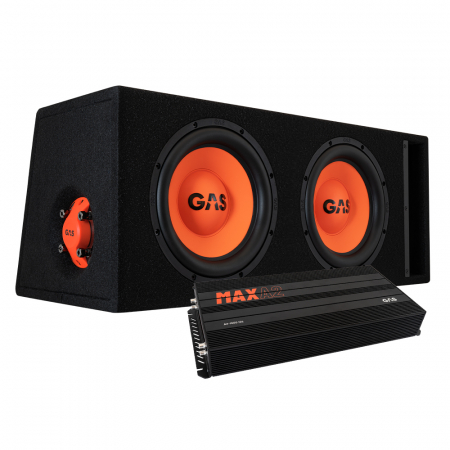 GAS MAD B2-210 2x10 tommer & MAX A2-1500.1DL, baspakke i gruppen Pakkeløsninger / Pakker til bilen / Baspakke hos BRL (SETMADB2210PKT2)