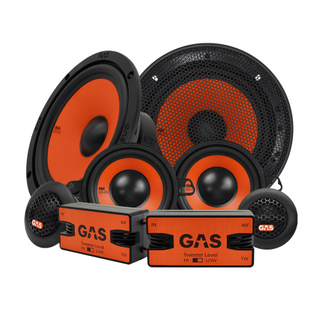 GAS MAD K2-64 & MAD M2-34, 3-vägs 6.5 tums kitsystem i gruppen Bilstereo / Bilhøjttalere / Komponentsæt hos BRL Electronics (SETMADK264PKT1)