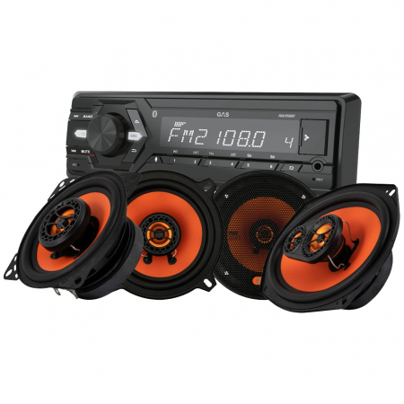GAS MAD M100-BT med MAD X1-højttalere, bilstereopakke i gruppen Pakkeløsninger / Pakker til bilen / Bilstereopakke hos BRL Electronics (SETMADM100BTPKT1)