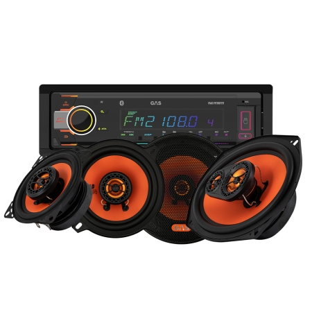 GAS MAD M110-BTR med MAD X1-højttalere, bilstereopakke i gruppen Pakkeløsninger / Pakker til bilen / Bilstereopakke hos BRL (SETMADM110BTRPKT3)