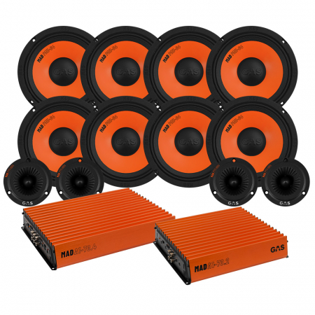 GAS MAD PM1-64 & MAD PT1-254 SPL-pakke med to forstærker, large i gruppen Pakkeløsninger / Pakker til bilen / SPL Højttalerpakke hos BRL Electronics (SETMADPM164PKT6)
