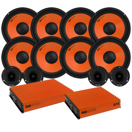 GAS MAD PM1-84 & MAD PT1-254 SPL-pakke med to forstærker, large i gruppen Pakkeløsninger / Pakker til bilen / SPL Højttalerpakke hos BRL Electronics (SETMADPM184PKT5)