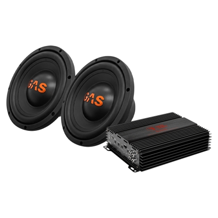 2-pak GAS MAD S1-2504 med RA2000W, 2x10 tommers baspakke i gruppen Pakkeløsninger / Pakker til bilen / Baspakke hos BRL (SETMADS12504PKT2)