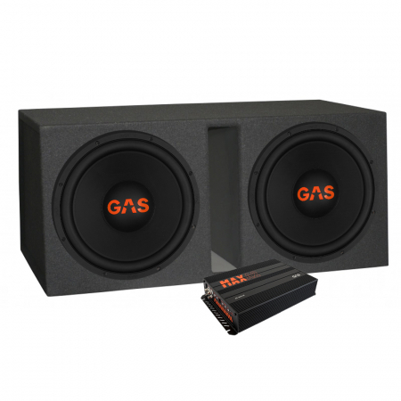 GAS MAD S2-15D2 2x15 tom i GV-kasse & MAX A2-800.1D, baspakke i gruppen Pakkeløsninger / Pakker til bilen / Baspakke hos BRL (SETMADS215D2PKT3)