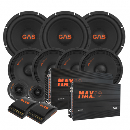 GAS MAD S2-8D2 med MAD PM2-84, SPL helhedspakke til jänkere i gruppen Pakkeløsninger / Pakker til bilen / Komplett Pakke hos BRL Electronics (SETMADS28D2PKT6)
