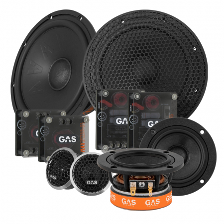 GAS MAX K2-64 & CF3G, velspillende 3-vejs 6.5 tommer kitsystem i gruppen Bilstereo / Bilhøjttalere / Komponentsæt hos BRL Electronics (SETMAXK264PKT1)
