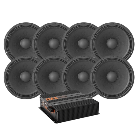 8-pack GAS MAX PM2-84 med MAX PA1-1500.2DZ1, SPL-pakke i gruppen Pakkeløsninger / Pakker til bilen / SPL Højttalerpakke hos BRL (SETMAXPM284PKT2)