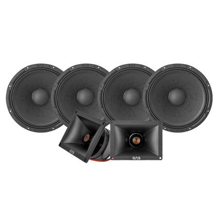 4-pack GAS MAX PM2-84 med MAD PT3-444, SPL-pakke i gruppen Pakkeløsninger / Pakker til bilen / SPL Højttalerpakke hos BRL (SETMAXPM284PKT4)