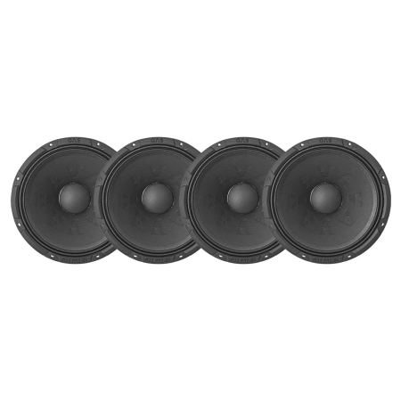 4-pack GAS MAX PM2-84, 8 tommers mellemtone/midbas i gruppen Pakkeløsninger / Pakker til bilen / SPL Højttalerpakke hos BRL (SETMAXPM284X4)