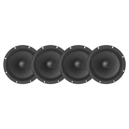 4-pack GAS MAX PMW1-84N, 8 tommers neo-midbaser i gruppen Pakkeløsninger / Pakker til bilen / SPL Højttalerpakke hos BRL (SETMAXPMW184NX4)
