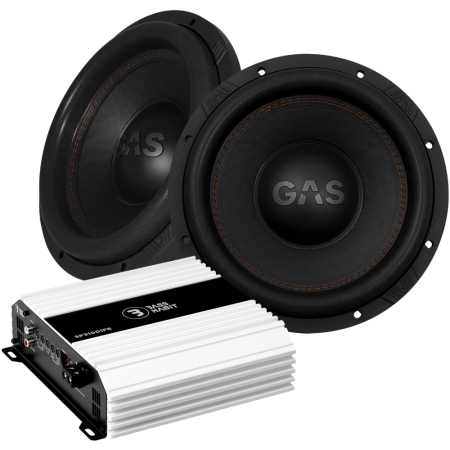 2-pak GAS MAX S1-12D1 med Bass Habit SP31001FR, 2x12 baspakke i gruppen Pakkeløsninger / Pakker til bilen / Baspakke hos BRL (SETMAXS112D1PKT11)