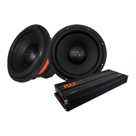 2-pak GAS MAX S1-12D1 & MAX A2-2500.1DL, baspakke i gruppen Pakkeløsninger / Pakker til bilen / Baspakke hos BRL Electronics (SETMAXS112D1PKT6)