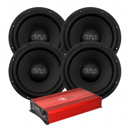 4-pak GAS MAX S1-12D1 med Bass Habit SE8000.1D2, baspakke i gruppen Pakkeløsninger / Pakker til bilen / Baspakke hos BRL Electronics (SETMAXS112D1PKT8)