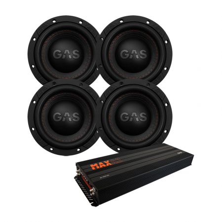 4-pack GAS MAX S1-6D1 & MAX A2-2500.1DL, baspaket i gruppen Pakkeløsninger / Pakker til bilen / Baspakke hos BRL Electronics (SETMAXS16D1PKT3)