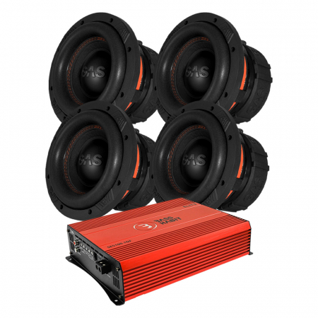 4-pak GAS MAX S1-8D1 & Bass Habit SPL ELITE 5100.1DF, baspakke i gruppen Pakkeløsninger / Pakker til bilen / Baspakke hos BRL Electronics (SETMAXS18D1PKT2)