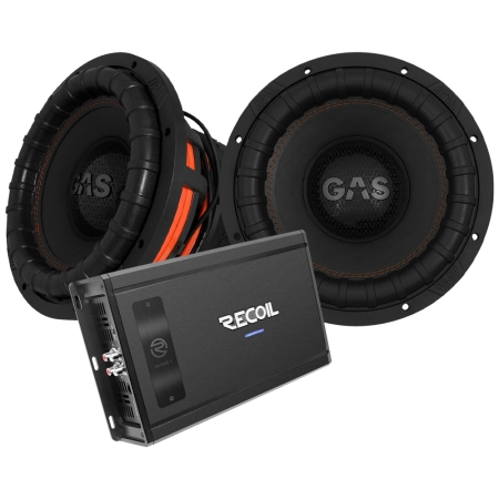 2-pak GAS MAX S2-12D1 med Recoil DII 5000.1, 2x12
