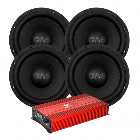 4-pak GAS MAX S1-12D2 med Bass Habit SE8000.1D1, baspakke i gruppen Pakkeløsninger / Pakker til bilen / Baspakke hos BRL Electronics (SETMAXS212D2PKT2)