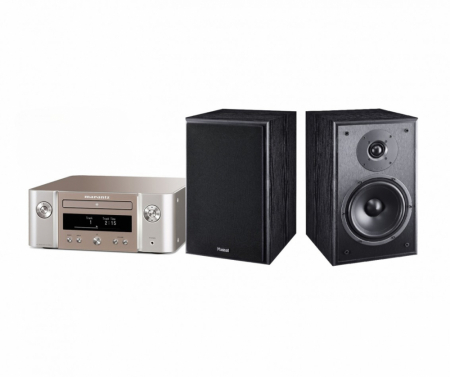 Marantz MCR-612 i guld & sorte Magnat Monitor S30, stereopakke i gruppen Pakkeløsninger / Pakker til hjemmet / Stereopakker hos BRL Electronics (SETMCR612PKT4)