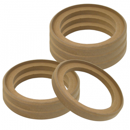 6-pack försänkta MDF-ringar, 10 tum i gruppen Bilstereo / Tilbehør / Byggematerialer / MDF-ringe hos BRL Electronics (SETMDFRING10X6)