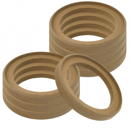 8-pack försänkta MDF-ringar, 10 tum i gruppen Bilstereo / Tilbehør / Byggematerialer / MDF-ringe hos BRL Electronics (SETMDFRING10X8)