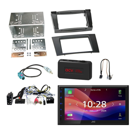 JVC KW-M695DBW bilstereopakke til Mercedes CLS/E-Klasse 2002-2008 i gruppen Bilstereo / Hvad passer i min bil / Mercedes / E-klasse / E-klasse 2002-2009 W211 hos BRL (SETMERCEDESPKT8)