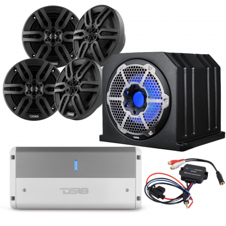 DS18 NXL-10SUBLD & MP6, sort marint helhedspakke i gruppen Bilstereo / Marine / Marinepakke hos BRL Electronics (SETNXL10SUBLDBKPKT1)