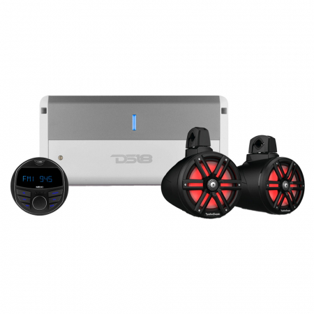 Rockford Fosgate M2WL & NXL-M4 med MRX1 i gruppen Bilstereo / Marine / Marinepakke hos BRL Electronics (SETNXLM4PKT5)