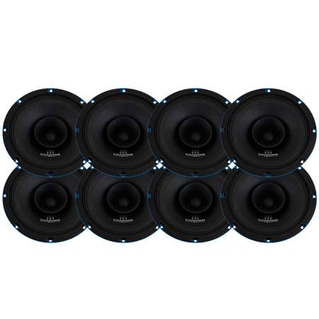 8-pack Hammer Tech Omni Class OCF200, 8 tums mellanregister i gruppen Pakkeløsninger / Pakker til bilen / SPL Højttalerpakke hos BRL (SETOCF8PKT3)