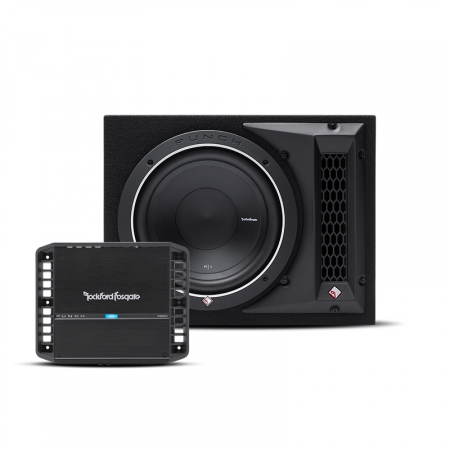Rockford Fosgate P1-1X10 med Rockford P300X1 i gruppen Pakkeløsninger / Pakker til bilen / Baspakke hos BRL Electronics (SETP11X10P300X1)