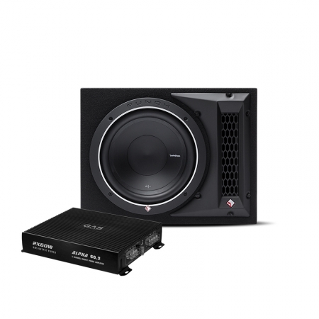 Rockford Fosgate P1-1X10 & GAS ALPHA 60.2 i gruppen Pakkeløsninger / Pakker til bilen / Baspakke hos BRL Electronics (SETP11X10PKT1)