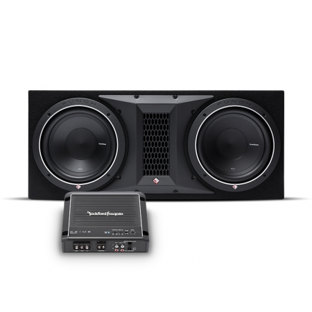 Rockford Fosgate P1-2X10 & Rockford Fosgate R500X1D i gruppen Pakkeløsninger / Pakker til bilen / Baspakke hos BRL Electronics (SETP12X10R500X1D)