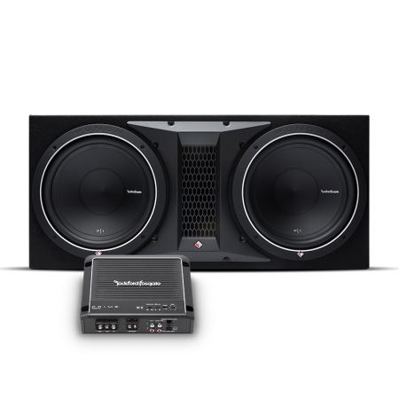 Rockford Fosgate P1-2x12 & Rockford Fosgate R500X1D i gruppen Pakkeløsninger / Pakker til bilen / Baspakke hos BRL Electronics (SETP12X12R500X1D)