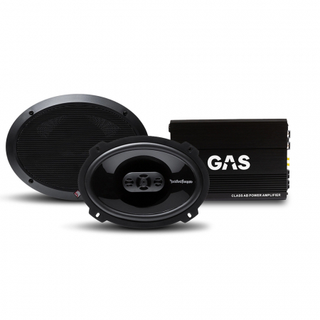 Rockford Fosgate Punch 6x9tum & GAS PRO POWER 80.2, hatthyllepaket i gruppen Pakkeløsninger / Pakker til bilen / Hattehyldepakke hos BRL Electronics (SETP1694PKT1)