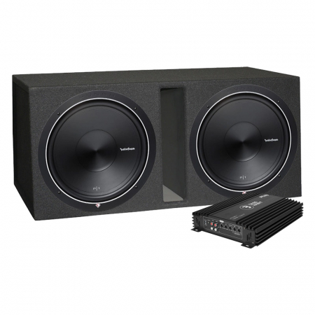 Rockford Fosgate P1S415 2x15 & Play Power 1000.1, baspakke i gruppen Pakkeløsninger / Pakker til bilen / Baspakke hos BRL (SETP1S415PKT5)