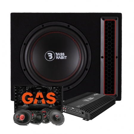 Bass Habit Play 2 P2112 helhetspaket med GAS GMV651BT i gruppen Pakkeløsninger / Pakker til bilen / Komplett Pakke hos BRL (SETP2112PKT3)