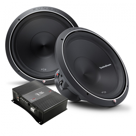 2-Pack Rockford Fosgate P2D415 & Bass Habit SPL ELITE 2000.1DF i gruppen Pakkeløsninger / Pakker til bilen / Baspakke hos BRL (SETP2D415SE2)