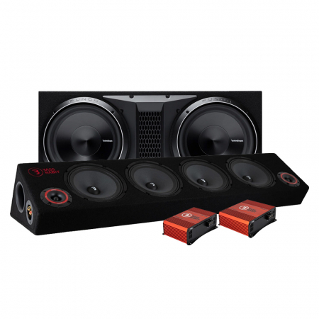 Rockford Fosgate P3-2X12 raggarpaket med Play SPL84 i gruppen Pakkeløsninger / Pakker til bilen / SPL-pakke hos BRL (SETP32X12PKT4)