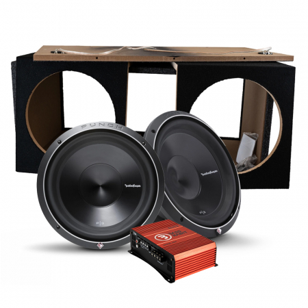 2-pak Rockford Fosgate P3D2-12 & Bass Habit SE550.2DF, baspaket i byggesæt i gruppen Bilstereo / Bas / Baskasse i byggesæt hos BRL Electronics (SETP3D212PKT4)