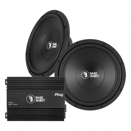 2-pack Bass Habit P300 & Play Power 600.1 (gen. 2), baspaket i gruppen Pakkeløsninger / Pakker til bilen / Baspakke hos BRL Electronics (SETPL300PKT1)