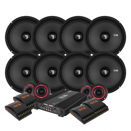 8-pack Bass Habit SP165M med SP25A SPL-paket, large i gruppen Pakkeløsninger / Pakker til bilen / SPL Højttalerpakke hos BRL Electronics (SETPP654PKT2)