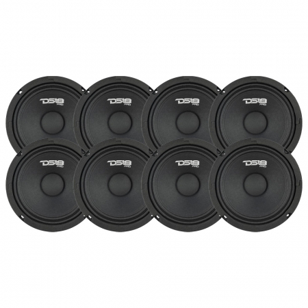 8-pak DS18 PRO-GM6.4, 6.5 tommer mellemtone i gruppen Pakkeløsninger / Pakker til bilen / SPL Højttalerpakke hos BRL Electronics (SETPROGM64X8)