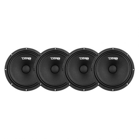 4-pak DS18 PRO-GM8.4, 8 tommer mellemtone i gruppen Pakkeløsninger / Pakker til bilen / SPL Højttalerpakke hos BRL Electronics (SETPROGM84X4)