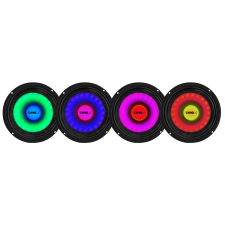 4-pack DS18 PRO-X6.4RGB, 6,5 tommer RGB LED-mellemtonebas i gruppen Bilstereo / Bilhøjttalere / Bas-/Mellemtoner hos BRL (SETPROX64RGBX4)