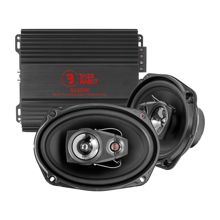 Bass Habit R690 med RA500W, hathyldepakke i gruppen Pakkeløsninger / Pakker til bilen / Hattehyldepakke hos BRL (SETR690PKT1)