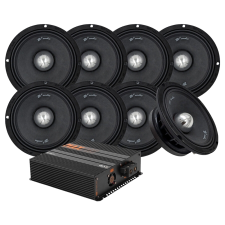 8-pack B2 RAGE8PV3 med MAX PA1-1500.2DZ1, SPL-pakke i gruppen Pakkeløsninger / Pakker til bilen / SPL Højttalerpakke hos BRL (SETRAGE8PV3PKT1)