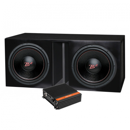 B2 Audio RIOT 12D2 i GV-låda & GAS PRO SPL 3500.1 i gruppen Pakkeløsninger / Pakker til bilen / Baspakke hos BRL Electronics (SETRIOT12BOXPSP3500)